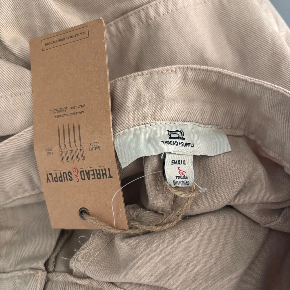NWT Thread & Supply Women's Size Small Tan Brown Cargo Pants